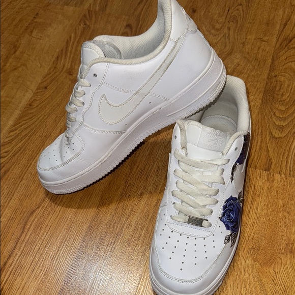 Custom Blue Rose Air Force 1s by Drip Creationz - Picture 3 of 7